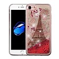 Insten Eiffel Tower Rose Gold Stars Quicksand Glitter Hybrid Hard/TPU Protective Case Cover For Apple iPhone 7/ 8