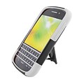 Insten Hard Hybrid Plastic Silicone Case with stand for BlackBerry Q10 - Black/White