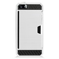 Insten Hard Hybrid TPU Cover Case for Apple iPhone SE / 5 / 5S - Silver/Black