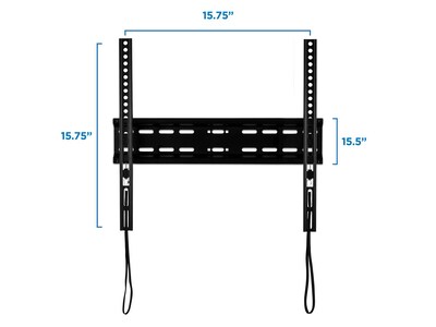 Mount-It! Fixed Wall TV Mount for LCD (Low Profile Slim), Lockable, Screen Size: 32-55, 77 lbs. Ma