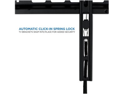 Mount-It! Fixed Wall TV Mount for LCD (Low Profile Slim), Lockable, Screen Size: 32"-55", 77 lbs. Max. (MI-3050)