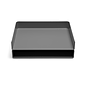 Poppin Landscape Stackable Front Loading Letter Tray, Letter Size, Dark Gray (107720)