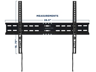 Mount-It! Fixed Wall TV Mount for LCD TV, Screen Size: up to 70", 77 lbs. Max. (MI-3050XL)