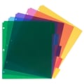 JAM Paper Blank Plastic Dividers, 5-Tab, Assorted Colors, 5 Dividers/Pack (375032921)