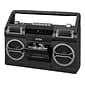 Jensen MCR-500 Portable AM/FM Radio Cassette Recorder/Player, Black