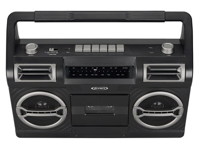 Jensen MCR-500 Portable AM/FM Radio Cassette Recorder/Player, Black