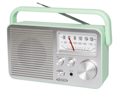 Jensen MR-750 Portable AM/FM Radio, Green (MR-750-GR)