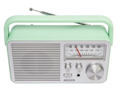 Jensen MR-750 Portable AM/FM Radio, Green (MR-750-GR)