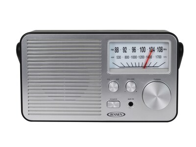 Jensen MR-750 Portable AM/FM Radio, Black (MR-750-BK)