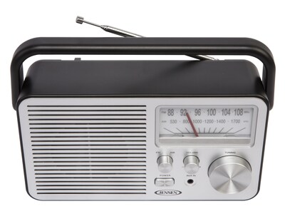 Jensen MR-750 Portable AM/FM Radio, Black (MR-750-BK)