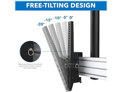 Mount-It! Tilt Ceiling Dual TV Mount, 110 lbs. Max. (MI-512L)