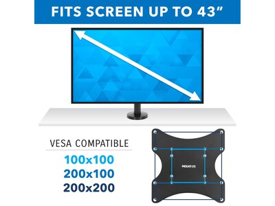 Mount-It! Stand for LCD Display, Screen Size: 23" - 43", 110 lbs. Max. (MI-855)