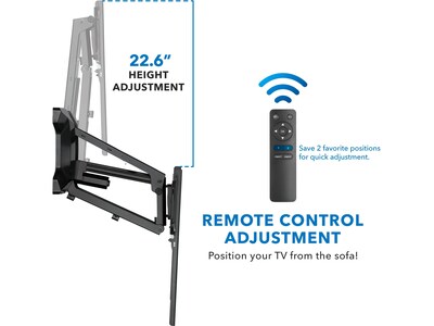 Mount-It! Motorized Lift TV Mount, Screen Size: 40"-70", 77 lbs. Max. (MI-386)