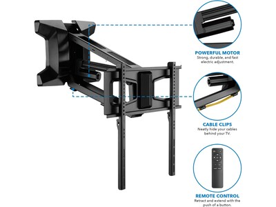 Mount-It! Motorized Lift TV Mount, Screen Size: 40"-70", 77 lbs. Max. (MI-386)