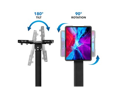 Mount-It! Universal Tablet Floor Stand (Universal Kiosk), Black (MI-3788B)