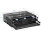 Mount-It! Monitor Stand with 2 Drawers, Up to 32", Black (MI-7365)