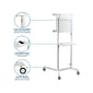 Mount-It! Steel Pedestal TV Stand, Screens up to 70", White (MI-8001)