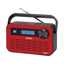 Jensen JEP-250 AM/FM Weather Alert Radio, Red/Black (JEP-250)