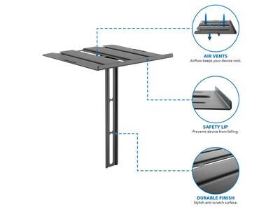 Mount-It! Steel Floating TV Shelf, Black (MI-896)