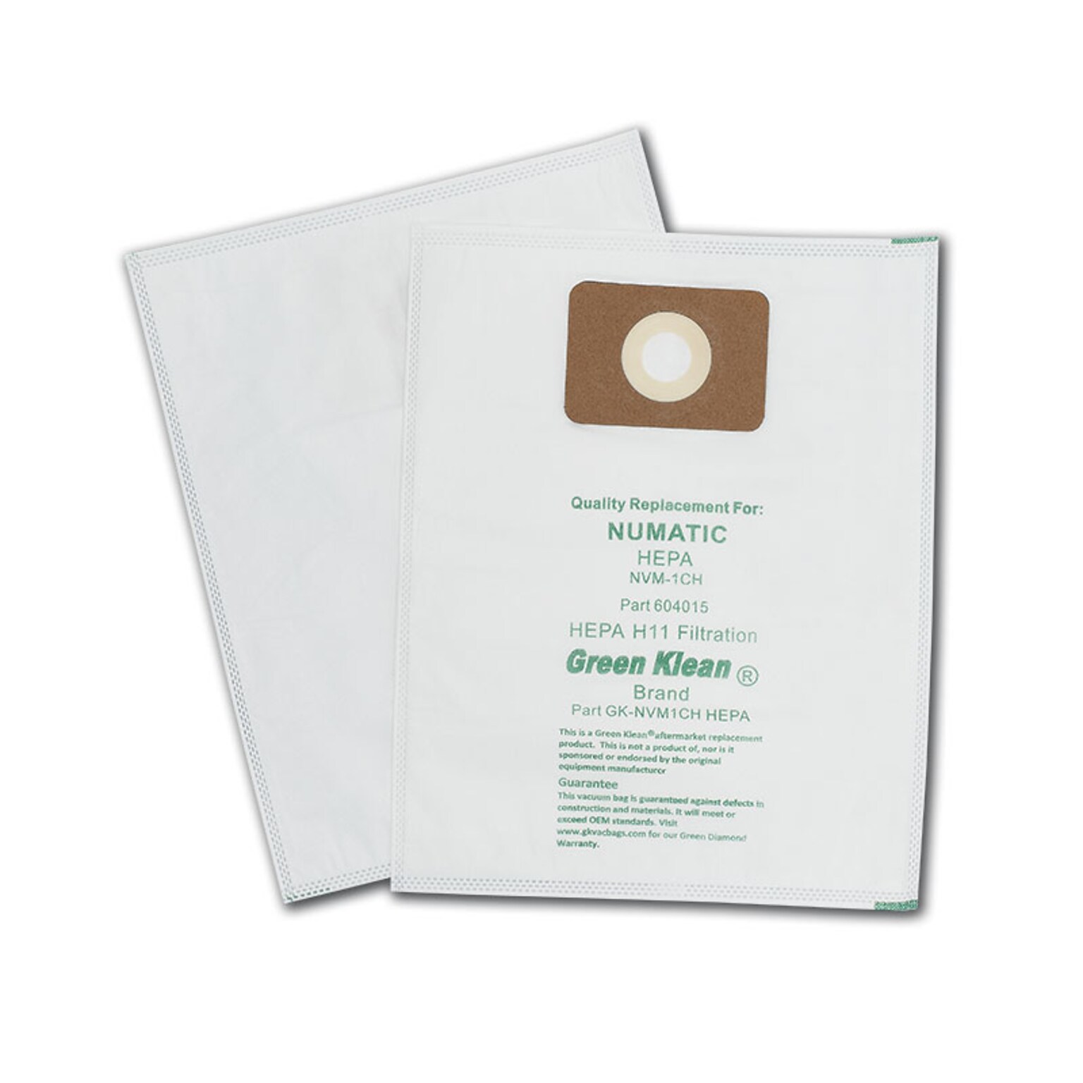 Green Klean® Hepa H11 Replacement Vacuum Cleaner Bags fit Nacecare Numatic Henry Hepa Flo 180/200 models, 10/pk