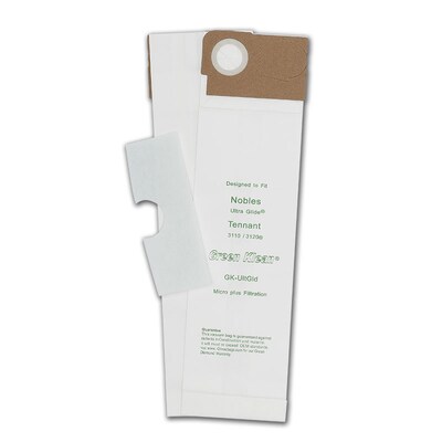 Green Klean® Replacement Vacuum Bags, For Tennant 3110/3120 and Nobles Ultra Glide, V-DMU-15, 10/pk