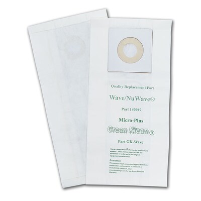 Green Klean® Replacement Vacuum Bags, Fits Windsor Wave 28, Nuwave, Chariot iVac 34 Vacuums