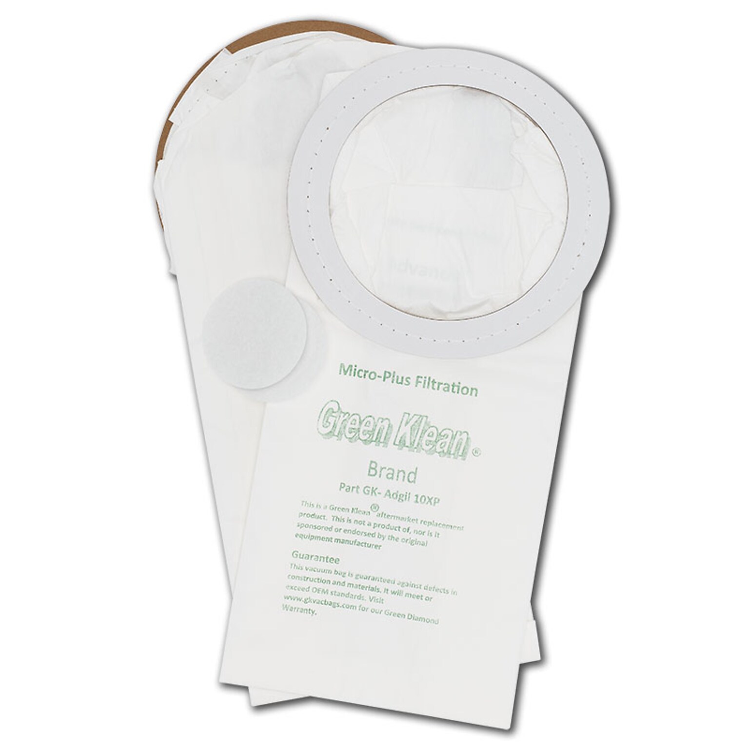 Green Klean® Replacement Vacuum Bags Fit Advance Adgility 10 XP, Clarke Comfort 10 Qt, and Nilfisk GD10, 10Qt backpacks