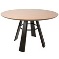 Lumisource Elton Contemporary Dining Table in Oak Wood and Espresso (DT-ELTN+OAK)