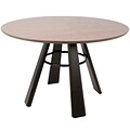 Lumisource Elton Contemporary Dining Table in Walnut Wood and Espresso (DT-ELTN E+WL)