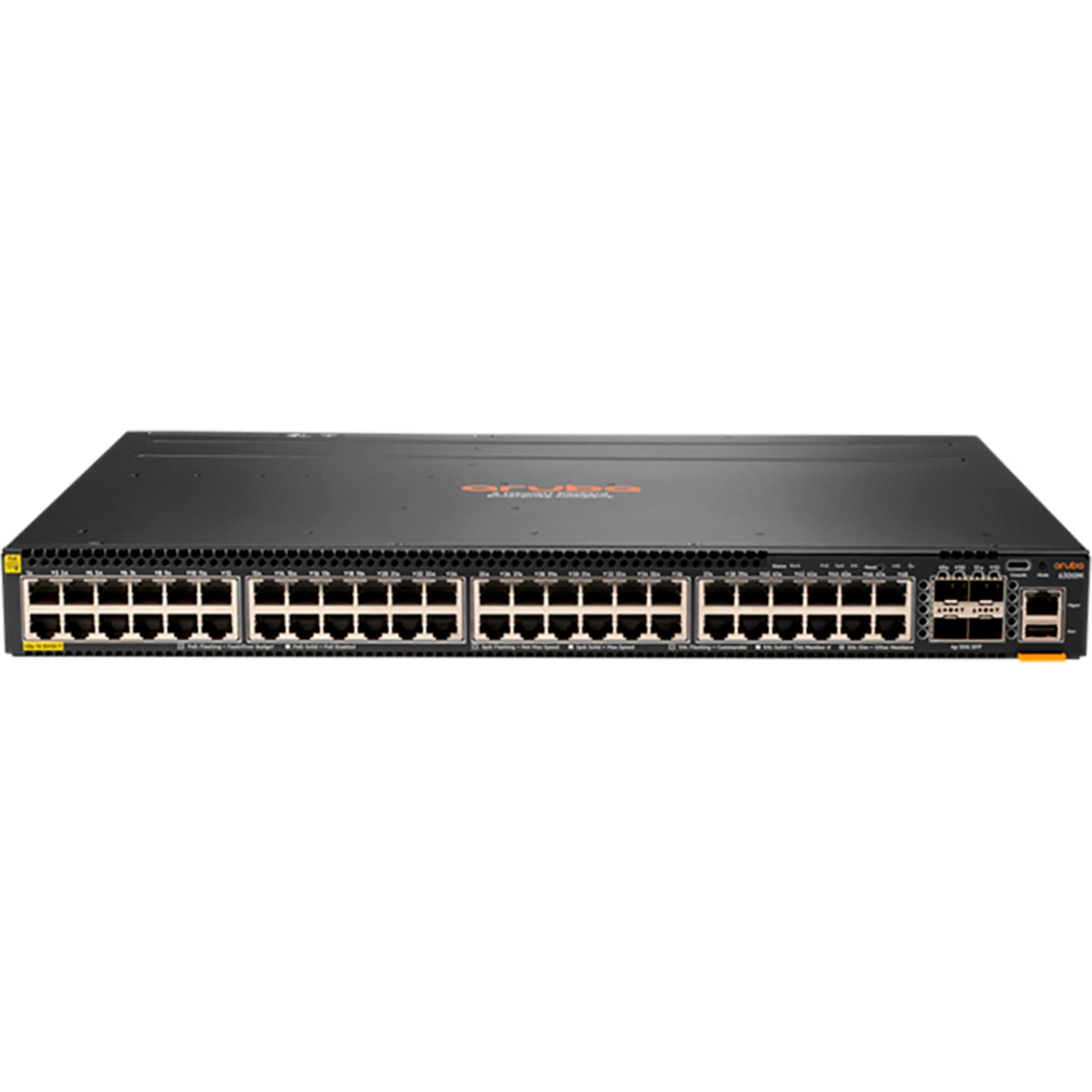 Aruba 6300M 48-Port Gigabit Ethernet Managed Switch, 10/100/1000 Mbps, Black (JL661A)