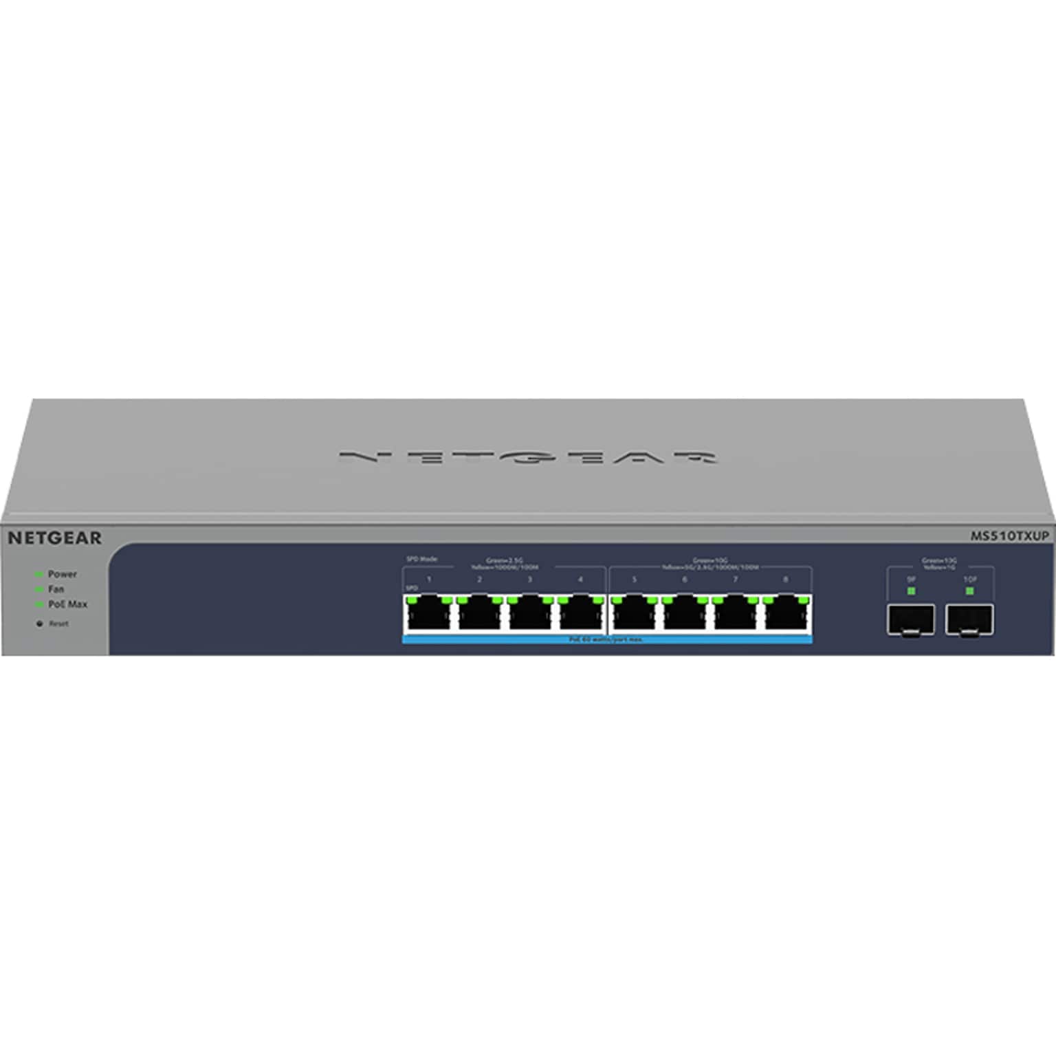 Netgear Pro 10-Port Gigabit Ethernet Smart Switch, Gray/Blue (MS510TXUP-100NAS)