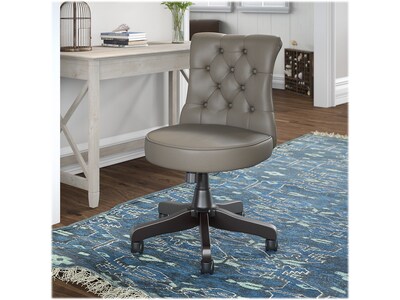 Bush Furniture Arden Lane Leather Swivel Office Chair, Washed Gray (CH2301WGL-03)