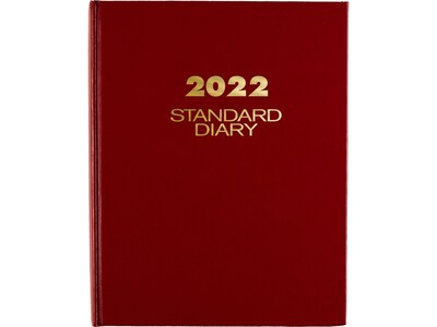 2022 AT-A-GLANCE 7.5 x 9.5 Daily Diary, Red (SD374-13-22)
