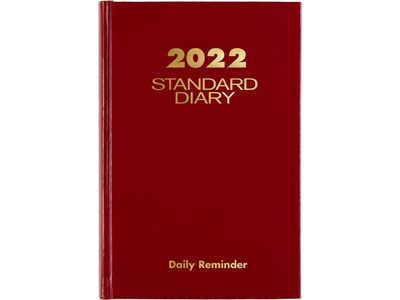 2022 AT-A-GLANCE 5 x 7.5, Daily Diary, Red (SD387-13-22)