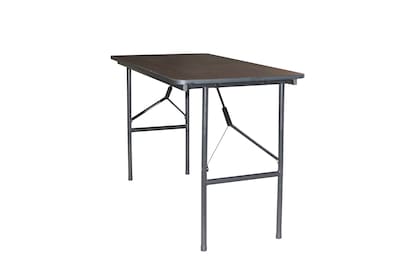 Quill Brand® Folding Table, 48L x 24W, Walnut (27095/51256)