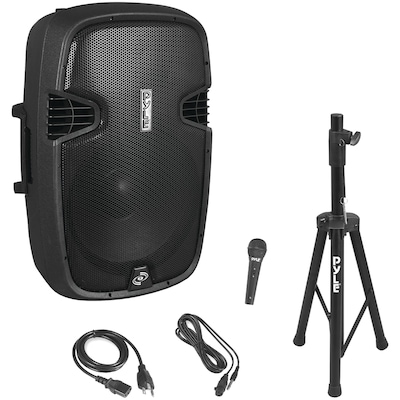 Pyle PPHP155ST Wireless Portable Bluetooth PA Speaker System, Black (PYRPPHP155ST)