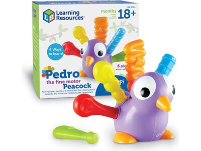 Learning Resources Pedro the Fine Motor Peacock, Multicolor (LER9094)