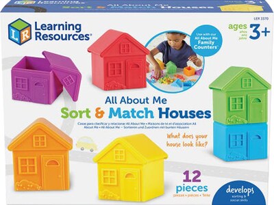 Learning Resources All About Me Sort & Match Houses, Assorted Colors (LER3370)