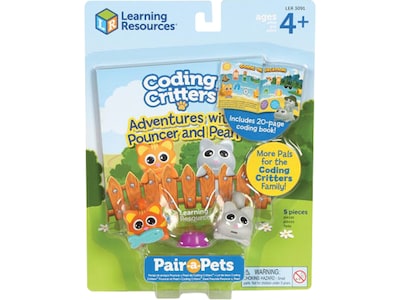 Learning Resources Coding Critters Pair-a-Pets: Adventures with Pouncer & Pearl, Multicolor (LER3091)