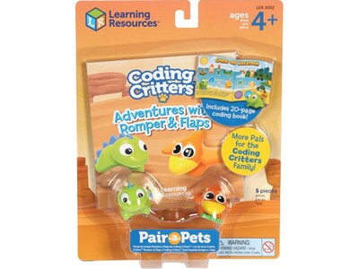 Learning Resources Coding Critters Pair-a-Pets: Adventures with Romper & Flap, Multicolor (LER3092)