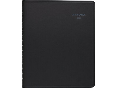 2022 AT-A-GLANCE QuickNotes 8 x 10 Weekly & Monthly Appointment Book, Black (76-01-05-22)
