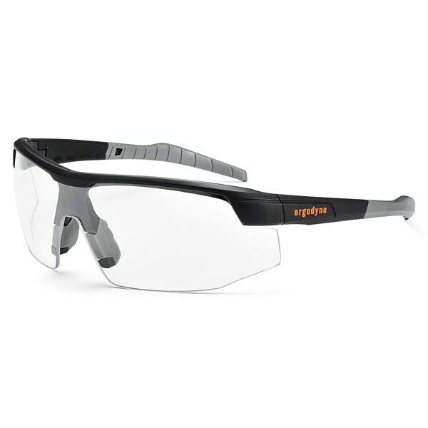 Skullerz® Skoll Safety Glasses, Anti-Fog Clear Lens, Black (59003)