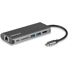 StarTech.com USB-C Multiport Adapter Travel Mini Docking Station, Black (DKT30CSDHPD)