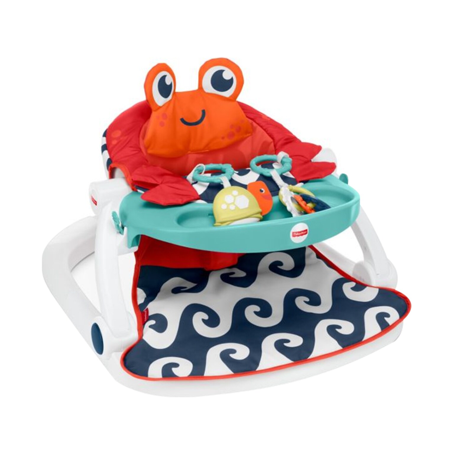 Fisher-Price Sit-Me-Up Fabric Kids Floor Seat with Tray, Multicolor (GBL28)