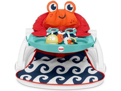 Fisher-Price Sit-Me-Up Fabric Kids Floor Seat with Tray, Multicolor (GBL28)