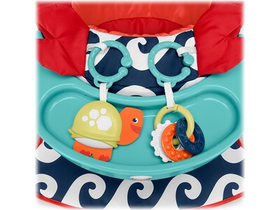 Fisher-Price Sit-Me-Up Fabric Kids Floor Seat with Tray, Multicolor (GBL28)