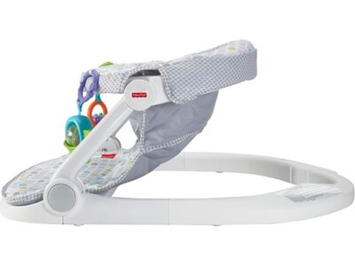 Fisher-Price Sit-Me-Up Fabric Kids Floor Seat, White/Gray/Blue/Green (GGD48)