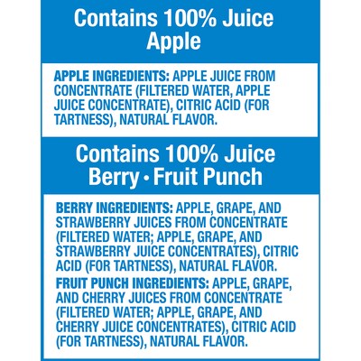 Capri Sun 100% Juice Variety Pack Pouches, 6 fl. oz., 40/Box (441)