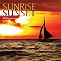 Sunrise Sunset 2018 12 x 12 Inch Square Wall Calendar with Foil Stamped Cover