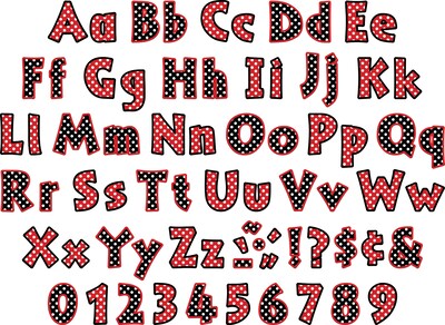 Barker Creek Dots  4 Letters and Numbers, Multicolored, 255/Pack (LL1702)